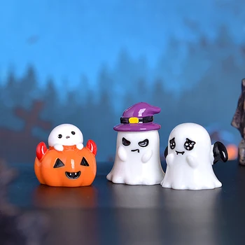 1 Ks Živice Plavidlá Roztomilý Tekvica Ghost Upír Halloween Micro Krajiny Miniatúrne Dekorácie, Záhradné Ozdoby