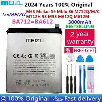 100% Originálne Náhradné Batérie Pre Meizu BA612 BA712 M6S Meilan S6 Mblu S6 M712Q/M/C M712H 5S M5S M612Q M612M Batérie