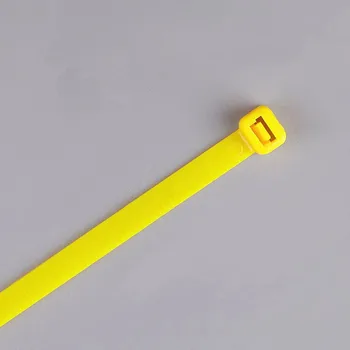 100ks/množstvo 5*400mm Žltá Self-Locking Nylon Drôtené Káblové Zip Zväzkov, Káblových Zväzkov.