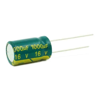 10pcs 16V1000UF 1000UF 16V 8*16 low ESR/impedancia vysoká frekvencia hliníkové elektrolytický kondenzátor veľkosť 8*16 16V 1000uf 20%