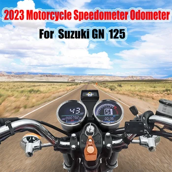 2023 Motocykel Tabuli Rýchlomer počítadlo kilometrov Vodotesný LED Digitálne RPM Tachometer Rýchlomer pre Suzuki GN 125 s Držiakom