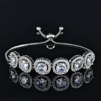 2023 Nové Luxusné Kolo Nastaviteľné Náramok Náramok pre Ženy Výročie Darček Šperky Veľkoobchod Luxusné Šperky S6059