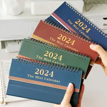 2024 Stolový Kalendár Stojí Flip Plochy Pre Plánovanie, Organizovanie Denného Mesačný Plán Domov Školy Grafické Efekty