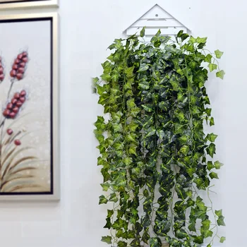 230 cm Umelé Ivy Leaf Garland Zelené Rastliny Viniča Lístie, Kvety Na Balkón Podkrovie Domov Stene Visí Dekor DIY Ratan Veniec