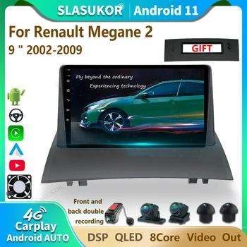 9 Palec Na Renault Megane 2 2002 - 2009 Android Autorádia Multimediálne Video Prehrávač Car Audio Stereo Prehrávač Vodičov Rádio