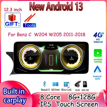 Android 13 .0 Auto Multimediálne Stereo Rádio Video Pre Benz C W204 W205 2011-2018 4G GPS Navigácie Doprava Zadarmo 12.3 Palec