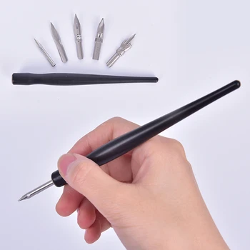 Anime Pero Tip Pen Set Kaligrafie Kreslenie Kit Súprava Náradia 5 Nib S 1 Držiteľov
