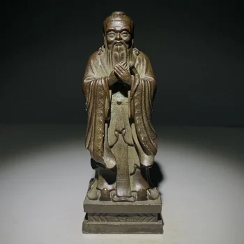 Antické bronzové potiahnuté buničiny Konfucius bronzová socha Konfucius soche ako škola