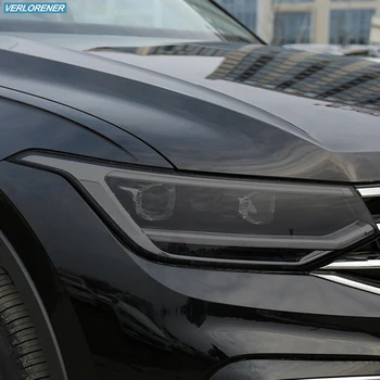 Auto Svetlometu Ochranný Film Údené Čierny Odtieň Zábal Vinyl Transparentné TPU Nálepka Pre Volkswagen VW Tiguan Facelift 2020 2021
