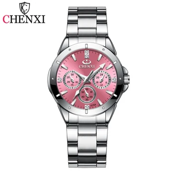 CHENXI 019A Ženy, Luxusné Hodinky Módne dámske náramkové hodinky Quartz Top Značky Drahokamu Dial Hodiny Nepremokavé Reloj Mujer