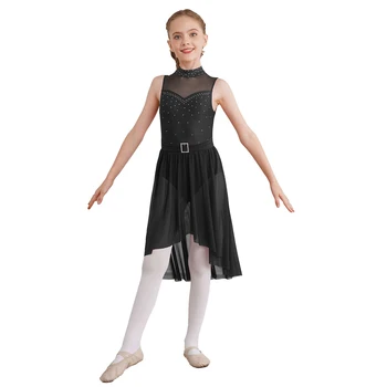 Deti, Dievčatá Súčasnej Lyrickej Liturgické Tanečné Šaty Postavený v Nohavičky Folk Dance Trikot Šaty krasokorčuľovanie Tanečné Kostýmy