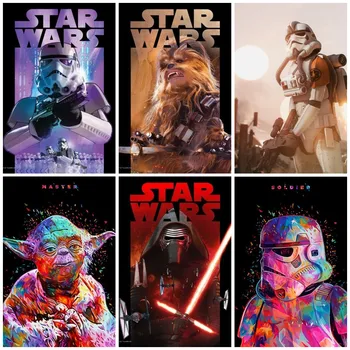 Disney Star Wars Moive Plagát Na Stenu Umelecké Plátno Nordic Plagáty, Maľby A Vytlačí Škôlky Obrazov Na Stenu Pre Baby Detská Izba Decor