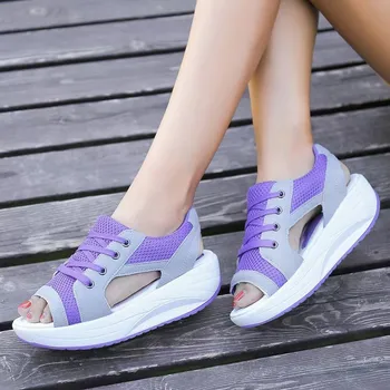 Dámske Sandále 2023 Novú Platformu Dámy Sandále Pohodlné Výšky Rastúci Topánky Vonkajšie Bežné Športové Sandále Zapatos Mujer