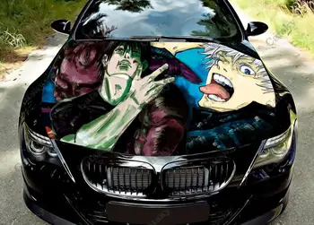 Jujutsu Kaisen Anime Auta, Kapota Samolepky Zábal Vinyl Film Kryt Motora Obtlačky Nálepky Univerzálny Auto Kapota Kryt Film