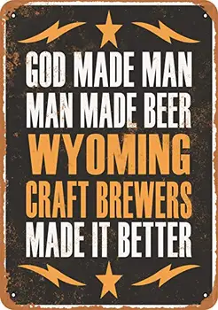 Kovové Sign - Wyoming Remeselných Pivovarov Lepšie Pivo - Vintage Vzhľad