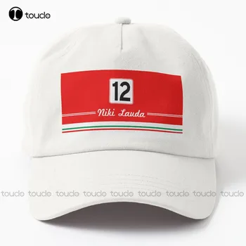 Legendy - Niki Lauda [1975] Otec Klobúk Cyklistické Spp Vonkajšie Jednoduché Vintag Clonu Bežné Čiapky Denim Farebná Bavlna, Denim, Čiapky Harajuku