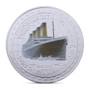 Loď Titanic Pamätné Mince Titanic Incident Zbierať Bitcoin Pár Medzimestské Vzťahy Darčeky Zberateľ Darček