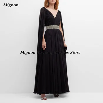 Mignon Šifón A-riadok tvaru Prehrabať Formálne Prom Šaty Členok Dĺžka luxusné Večer Formálne Elegantné Party Šaty pre Ženy 2023