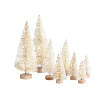 Mini Christmaes Strom Dekorácie, Fľaša Kefa Stromy Vianočný Stôl Dekorácie Umelé Miniatúrne Stromčeky
