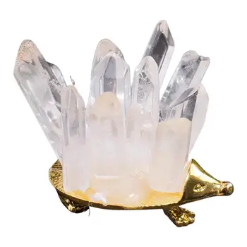 Mini Ručne Vyrezávané Fluorite Crystal Ježko Figúrky Ručne Vyrezávané Drahokam Liečivý Kryštál Zber Domov Stôl Dekorácie