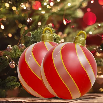 Najväčší Predaj 18Style 60 CM Obrie Vianočné PVC s Nafukovacou Zdobené Guľa Vyrobená z PVC, Vianočný Stromček, Vonkajšie Dekorácie, Hračky Loptu Darček