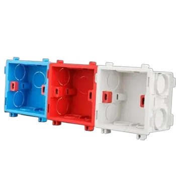 Nastaviteľný Montážny Box Kazeta Prepínač pre 86 Typu PVC Spojovacej skrinke Skryté Skryté Vnútorné Zásuvky v Stene Biela Červená Modrá Farba