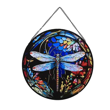 Očarujúce a Zábavné Akryl Dragonfly Visí Komplikovane Navrhnutý tak, vitráže Dodáva Dotyk Whimsy do Vášho Domova