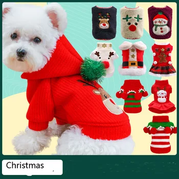 Pet oblečenie Vianoce Psa Sveter Tričko Šaty, Oblečenie pre Yorkie Pug Psov Bunda Vesta Oblečenie Chihuahua Kostým Pet