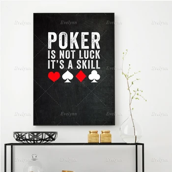 Poker Je Zručnosť, Citáty Plagát A Tlač Inšpiratívne Wall Art Plátno Na Maľovanie Office Home Decor Modulárny Obrázky Obývacia Izba