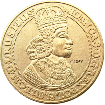 Poľsko 24-k Pozlátené 1649-1668 Kópie Mincí 32mm
