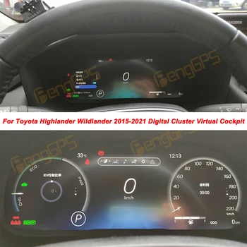 Pre Toyota Highlander Wildlander 2015-2021 Auto LCD Panel Digitálny Klastra Virtuálny Kokpit Nástroj Rýchlomer Hráč Jednotky