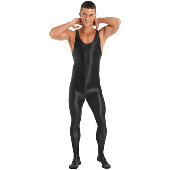Pánske jumpsuit sexy farbou tesné vyhovovali jogy plavky tank top celého tela legíny tanečných kostýmov fáze výkonu