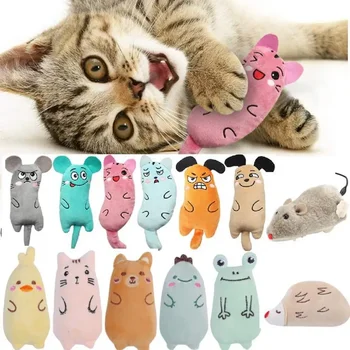 Roztomilé Mačacie Hračky, Zábavné Interaktívne Plyšové Cat Hračka Mini Zuby Brúsenie Catnip Hračky Mačiatko Žuvanie Myši Hračky Domáce Zvieratá Príslušenstvo