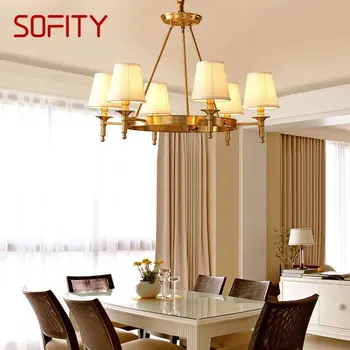 SOFITY Mosadz Lampy, Lustre Moderné Luxusné LED Prívesok Svetlo pre Domáce Obývacej Izby, Spálne, Príslušenstvo