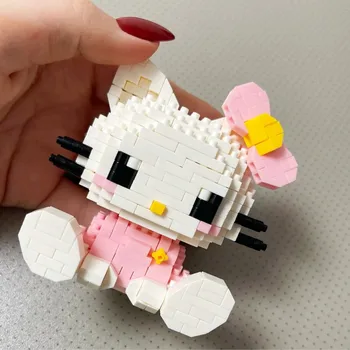 Sanrio Anime Stavebné Bloky Kawaii Hello Kitty Kuromi MyMelody Cinnamoroll Diamond Stavebné Bloky Pre Bábiky Hračky Deti Darček K Narodeninám