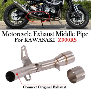 Slip Na KAWASAKI Z900RS Z900 RS Motocykel Výfuku Stredný Prepojenie Potrubia Upraviť Uniknúť Moto Bike Trubice Pripojiť Originál Šál