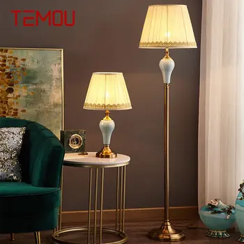 TEMOU Škandinávska Keramika Podlahe Stojace Lampy LED Moderné Tvorivé Jednoduchá Tabuľka Svetlo Pre Domáce Obývacia Izba, Spálňa Decor