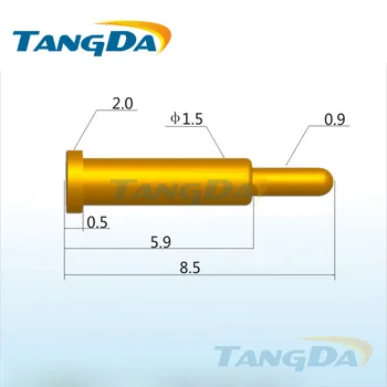 Tangda pogo pin konektor DHL/EMS D2.0*8,5 mm 1A, poplatok Kontaktovať náprstok Prístroj, sonda PCB test Jar sondy