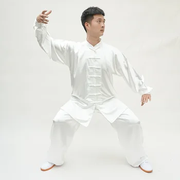 USHINE Taiji Vyhovuje Tradičné Čínske Oblečenie Tai Chi Uniformy Dlhý Rukáv Vysokej Imitácia Hodvábu Kung Fu Bojových Umení Oblek