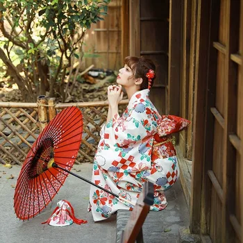 V lete roku 2023 Kimono Šaty Japonský Tradičnom Štýle Kimono Žien Sakura Sezóny Fotografie Zlepšenie Kimono Yukata
