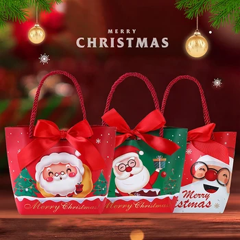 Vianočný Večierok Darčeková Taška S Odnímateľným Lano Vianoce Pre Cookie Candy Veselé Balenie Dodávok