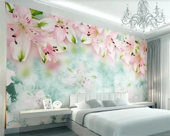 Vlastné tapetu 3d čerstvé sen lily kvet, akvarel, TV joj, steny papiere domova Obývacia izba, spálňa hotel обои 3d
