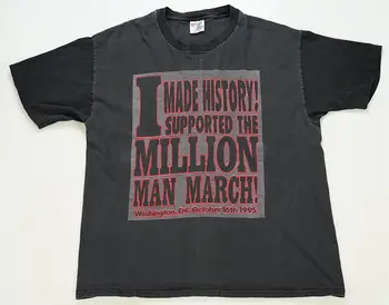 Zriedkavé Vintage som Urobil História Miliónov Muž Marca 1995 Tričko 90. rokov Občianskych Práv XL