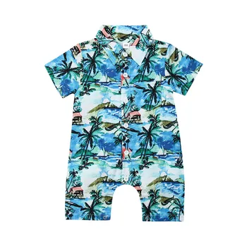 lioraitiin 0-24M Lete Dieťa chlapčeka Novorodenca Havaj Romper Jumpsuit Oblečenie Nohavice