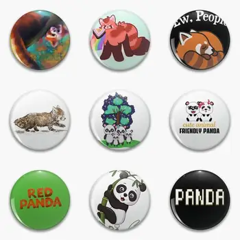 Červená Panda Progresívne Pride Roztomilé Mäkké Tlačidlo Pin Zábavné Klopě Pin Cartoon Golier Klobúk Kovové Darček Decor Oblečenie Brošňa Roztomilý Odznak