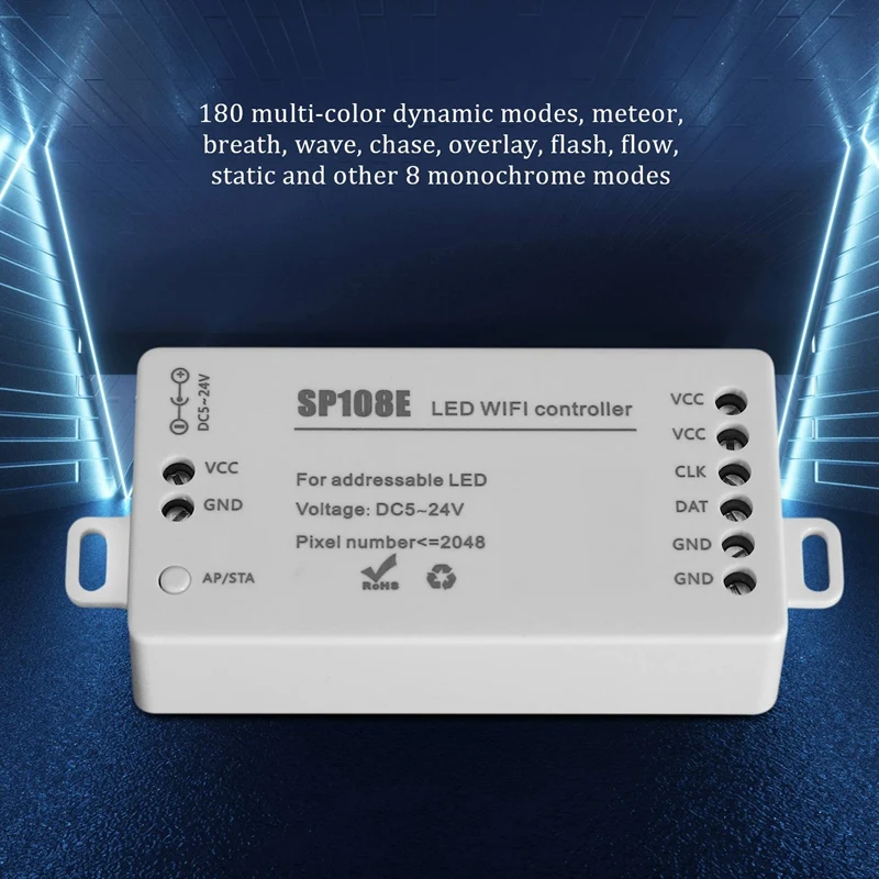 LBER SP108E LED Wifi Magic Radič WS2812B WS2813 Atď LED Pásy Modul Svetlo Smart APP Bezdrôtové Ovládanie IOS 10/Android DC 4.4