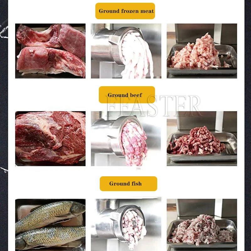 Obchodné Mlynčeka na Mäso, 120 kg/H Elektrické Mäso Fréza Nehrdzavejúcej Ocele Klobása Výplň Funkcia