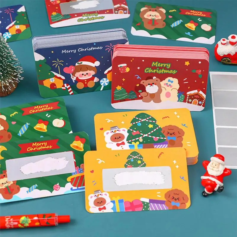 Prázdne Vianočné Stieracie Karty Creative DIY Stieracie Karty Roztomilé Vianočné Doplnky, Zábavné Strán Dodávky Pre Dovolenku