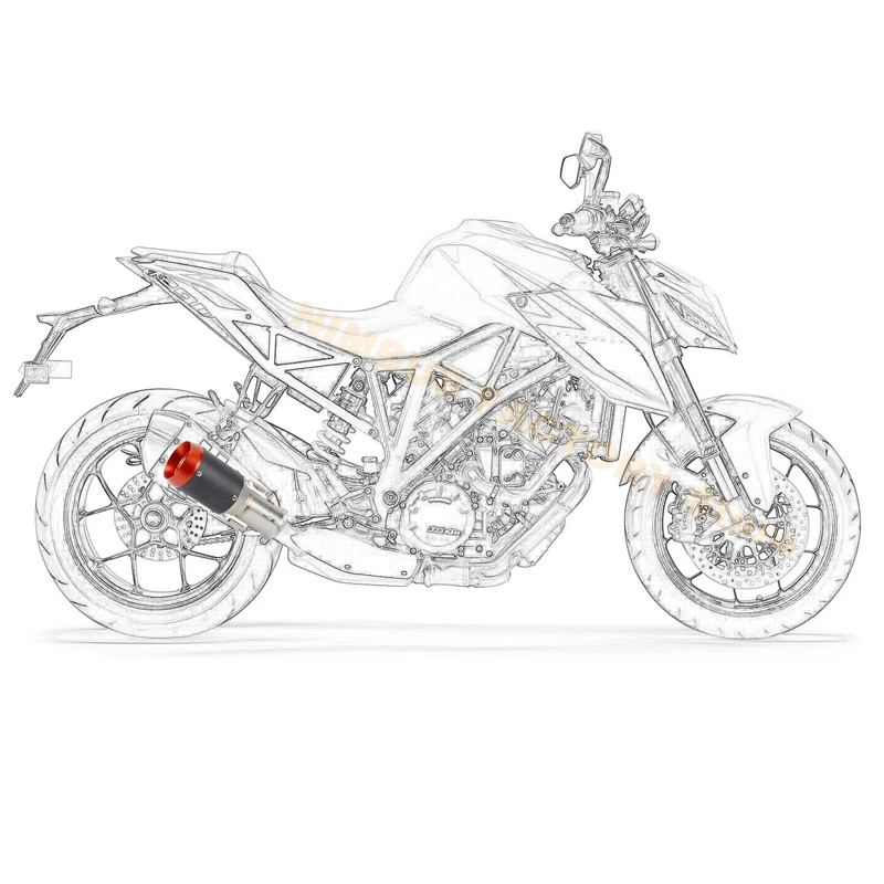 Slip-on pre KTM 1290 Super Duke-R SDR 2017 2018 2019 2020 2021 Upravený Motocykel Výfukových Uniknúť Moto Šál Uprostred Prepojenie Potrubia