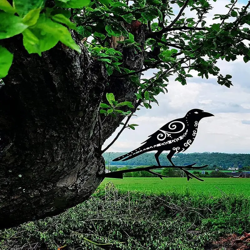 Vták Na Pobočke Kovové Strom Umenie Stenu Siluety Vtákov Ornament Umenie Krytý Vonkajší Dekor Poveternostným Vplyvom Dvore Vtákov Sochy